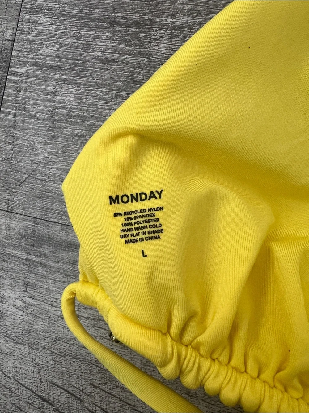 Monday Swimwear Yellow Triangle Bikini Top